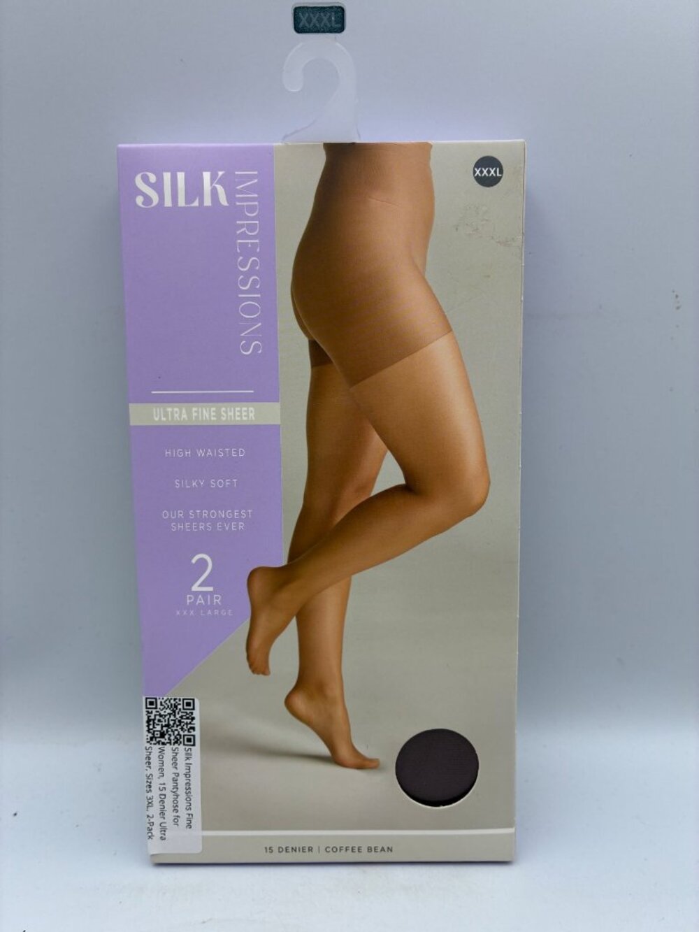 Silk Impressions Ultra Fine Sheer XXXL Womens 15 Denier High-Waist Pantyhose